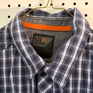 5.11 Tactical Navy and White Plaid Shirt